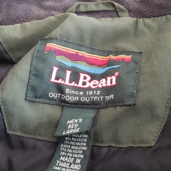 LL Bean Insulated Mens Jacket  size L - Picture 2 of 4
